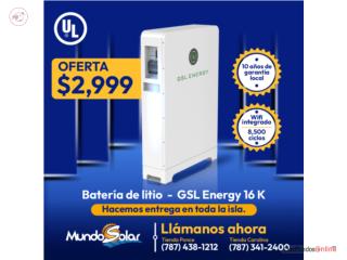 Bater�a de litio GSL Energy 16 K,  Mundo Solar, Inc. Puerto Rico