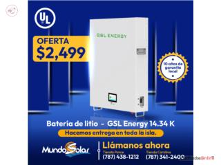 Bater�a de litio GSL Energy 14.34 K,  Mundo Solar, Inc. Puerto Rico