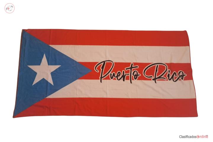 TOALLA CON DISEÑO DE BANDERA DE PUERTO RICO, Puerto Rico