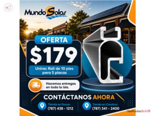 Unirac rail de 10 pies para 5 placas c/u - Puerto Rico Clasificados