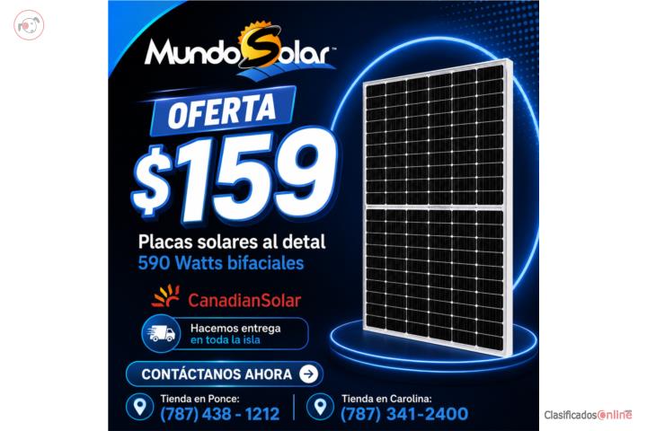 PLACAS SOLARES PHILADELPHIA SOLAR 580W $169
