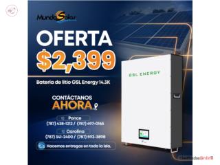 Bater�a de litio GSL Energy 14.34 K,  Mundo Solar, Inc. Puerto Rico