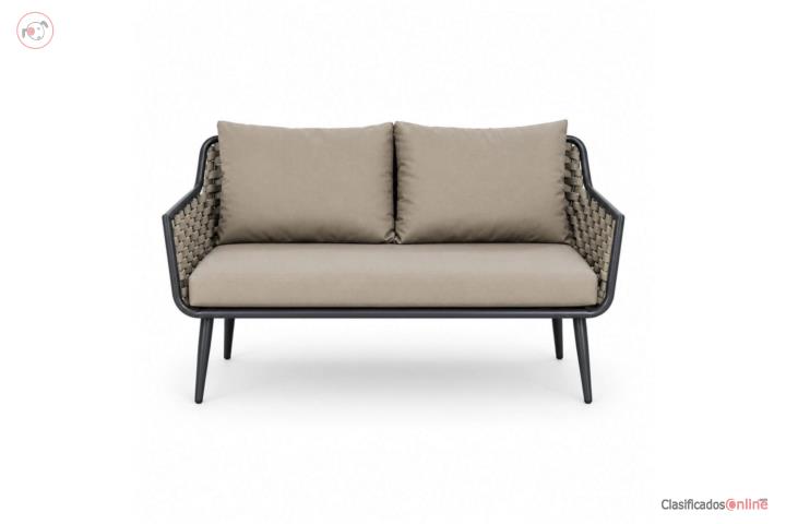 Aluminum Savanna Rope Loveseat, Puerto Rico