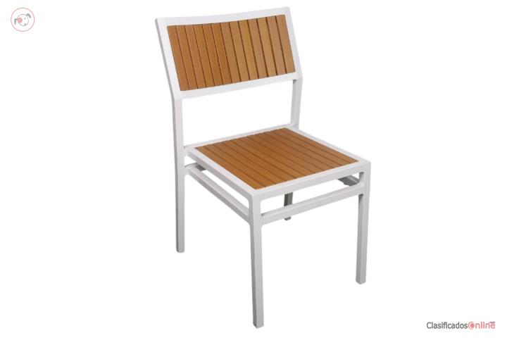 Polyteak White Side Chair, Puerto Rico