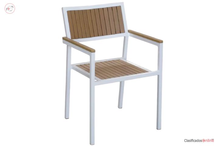 Polyteak White Arm Chair, Puerto Rico