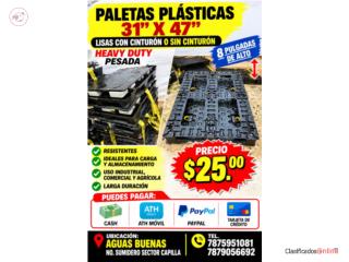Paletas pl�sticas 31x47 heavy duty , Puerto Rico