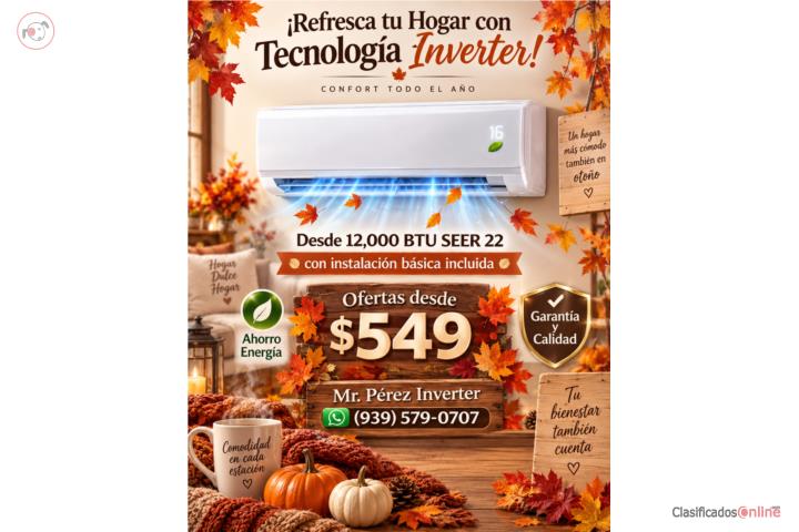 Aires Inverter 12,000 BTU Casi toda la isla