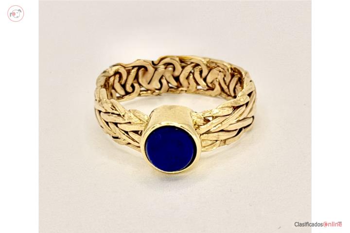 SORTIJA LAPIZ LAZULI 14KT