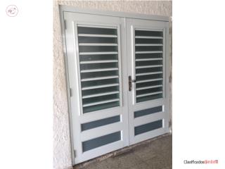 Puertas Dobles con Ventanas Combinacion 60x84, #1 ME WINDOWS & DOORS Puerto Rico