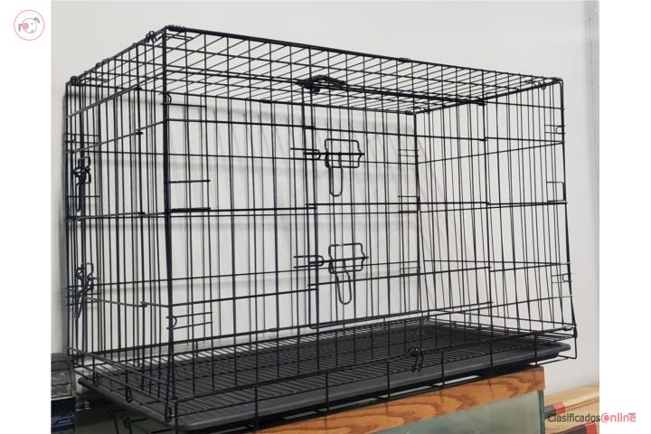 JAULA PARA PERROS 42'' CON PARRILLA Y BANDEJA Puerto Rico