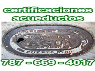 Certificación AAA, Maestro Plomero, Acueducto PRReal Estate Puerto Rico Bienes Raices