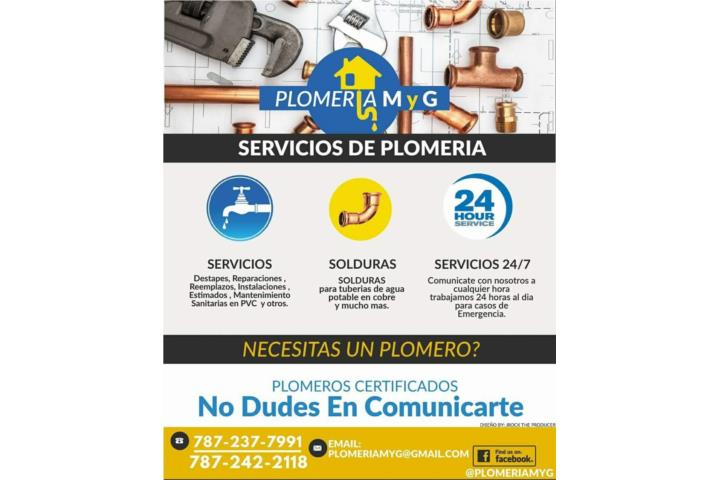 Servicio de Plomeria 24/7Guaynabo,Puerto Rico, Plomeria M y G