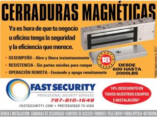 Cerradura Magnética 600 libras Instalada Puerto Rico FAST SECURITY 