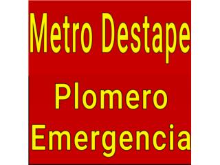 Plomero plomeria destape 24 horas Puerto Rico METRO DESTAPE