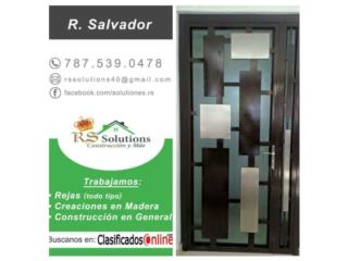 Pintura puertas y ventanas, madera o aluminio Puerto Rico RS SOLUTIONS CONSTRUCCION Y MAS