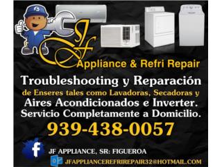 lavadoras reparacion Puerto Rico JF APPLIANCE & REFRI REPAIR/ Air Conditioning