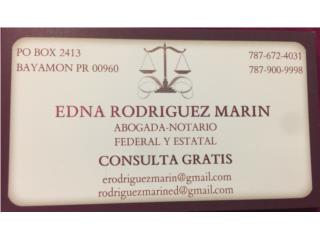 ABOGADO (CONS-GRATIS) CASOS DE FAMILIA Y NOTARIO Puerto Rico Abogado (consulta gratis) Edna Rodriguez Marin