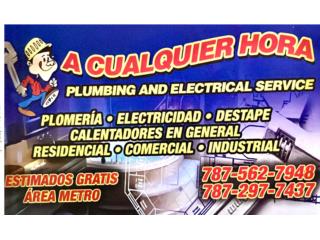 CALENTADORES DE LINEA/TANQUES 110/120V Puerto Rico 7/24 COMMERCIAL & RESIDENTIAL 