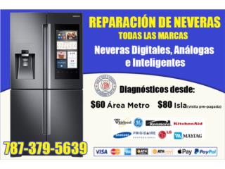 San Juan Puerto Rico Plantas Electricas, REPARACION NEVERAS Análogas e Inteligentes