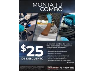 $25 de descuento al reemplazar fluidos Puerto Rico AUTOCENTRO CHRYSLER DODGE JEEP