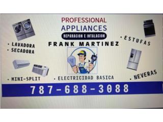 Rep  LAVADORAS , SACADORAS,NEVERA Puerto Rico PROFESSIONAL APPLIANCES