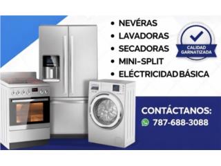 Rep  LAVADORAS , SECADORAS,NEVERA Puerto Rico PROFESSIONAL APPLIANCES