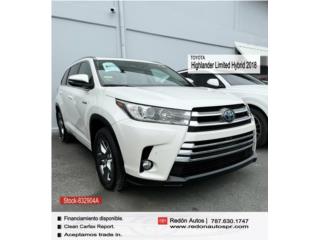 Toyota Puerto Rico 2018 Toyota Highlander Limited Hybrid!