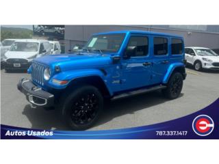 Jeep Puerto Rico SAHARA 4Xe 2021 Azul. Como Nuevo