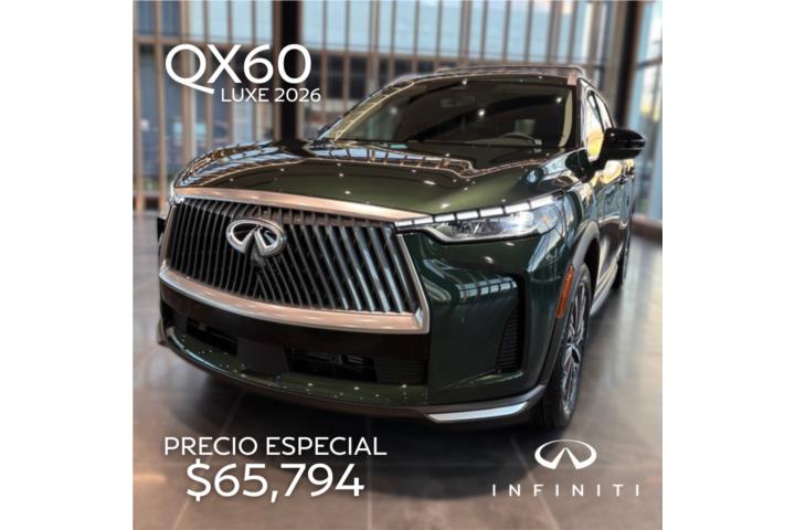 INFINITI QX60 LUXE 2026 PRECIO ESPECIAL