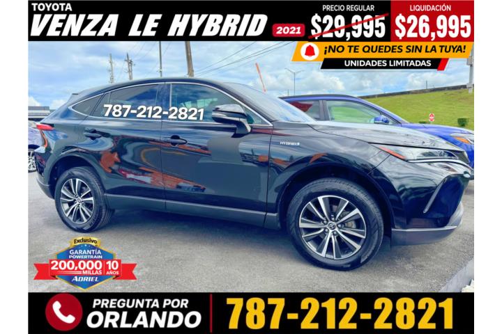 787-212-2821 Toyota Venza 2021