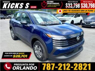 Nissan Kicks S 2026 / Desde 3.99% APR, Nissan Puerto Rico