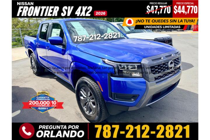 787-212-2821 Nissan Frontier SV 4X2 2026