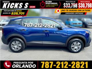 Nissan Kicks S 2026 / Desde 3.99% APR, Nissan Puerto Rico
