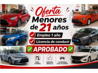 Oferta Menores 21 A�os �Sin cr�dito�, Toyota Puerto Rico