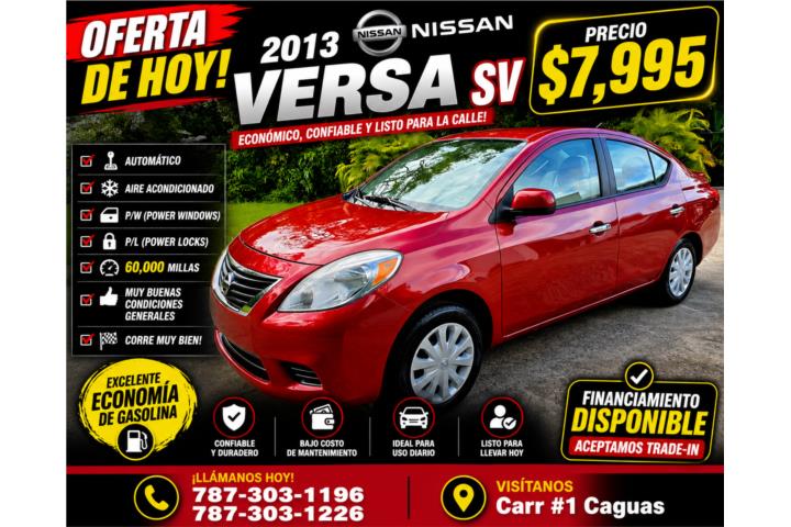 NISSAN VERSA 2013 60K MILLAS