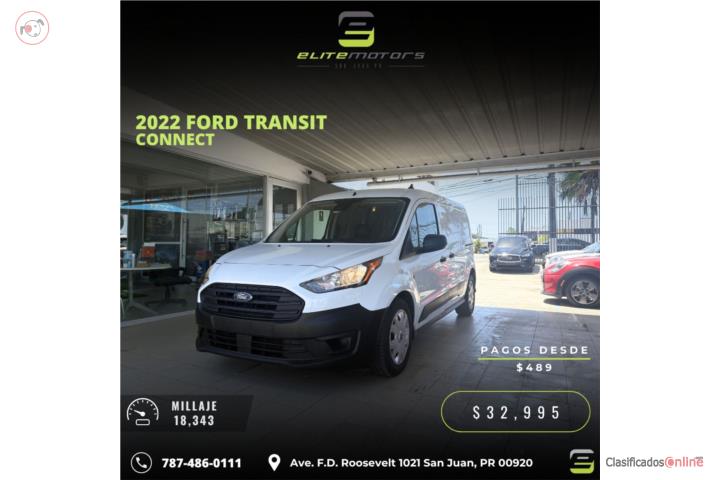 2022 FORD TRANSIT  CONECT SOLO 18K MILLES