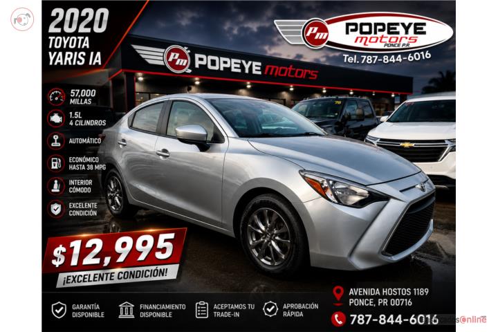 Toyota Yaris 2020, solo $12,995